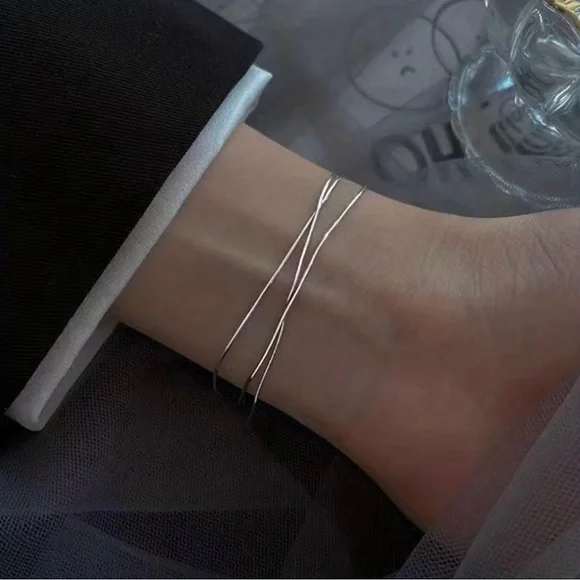 NWT Sterling Silver Layer Bracelet/Anklet - Picture 1 of 4